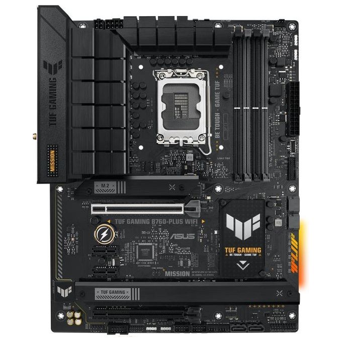 Asus TUF GAMING B760-PLUS WIFI Scheda Madre ATX Intel B760 LGA 1700 DDR5 192GB PCIe 5.0 3x M.2 WiFi 6E USB 3.2 Gen 2 Type-C colore Nero