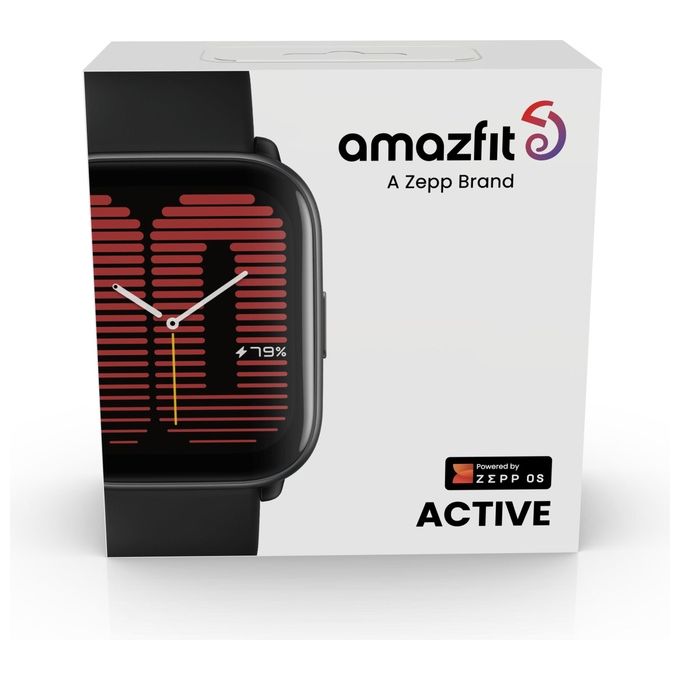 Amazfit W2211EU5N Active Smartwatch AMOLED 1.75'' GPS Cardiofrequenzimetro Bluetooth 5.2 300 mAh colore Nero