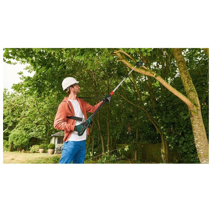 Bosch 06008B3100 UniversalChainPole 18 Potatore telescopico a batteria 18 Volt 2,5 Ah lunghezza barra 20 cm testa inclinabile 120° colore Nero