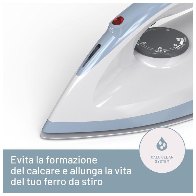 Imetec 9033 Rapidvapor Ferro da Stiro con Caldaia Piastra Fluid Ceramic 2400 W 5 bar Colpo Vapore 240 g-min Serbatoio 1,2 L colore Blu Grigio