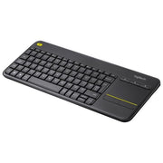 Logitech K400 Plus Tastiera Wireless Touch TV, Facili Controlli Multimediali e Touchpad Integrato, Tastiera HTPC per TV Collegata al PC, Windows, Android, Chrome OS, Laptop, Italiano QWERTY - Nero