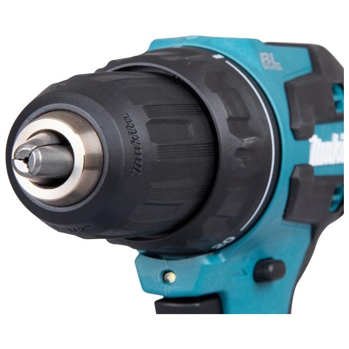 Makita DDF490Z Trapano Avvitatore Brushless Velocita' 1900 rpm Coppia 65 Nm 20 Impostazioni Colore Blu Nero