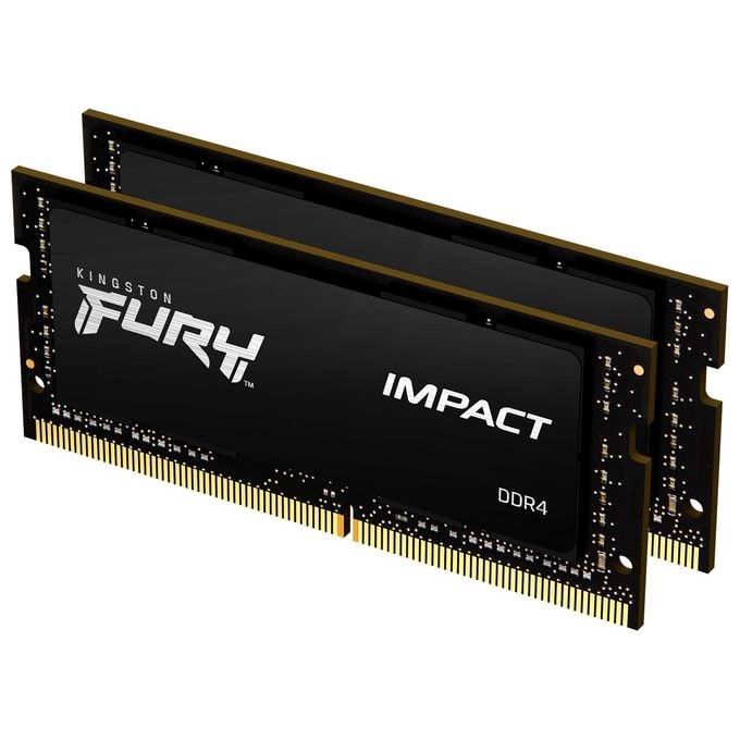 Kingston KF432S20IBK264 FURY Impact Memoria RAM DDR4 64GB 2x32GB 3200MHz CL20 SO-DIMM 260-pin 1.2V colore Nero