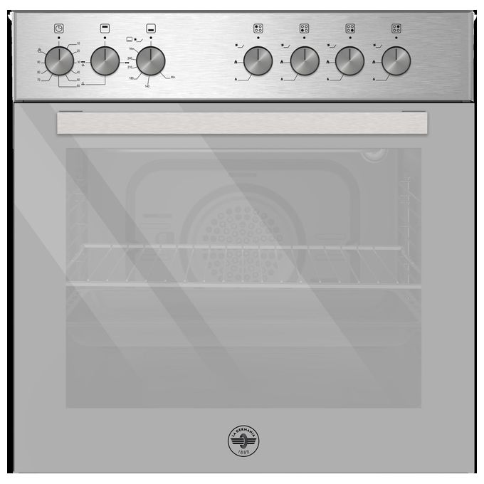 Bertazzoni La Germania SE664GX24 Cucina 60 cm 4 fuochi Gas Forno Gas Ventilato Grill Elettrico 57 L Classe A (89x60x61 cm) colore Inox