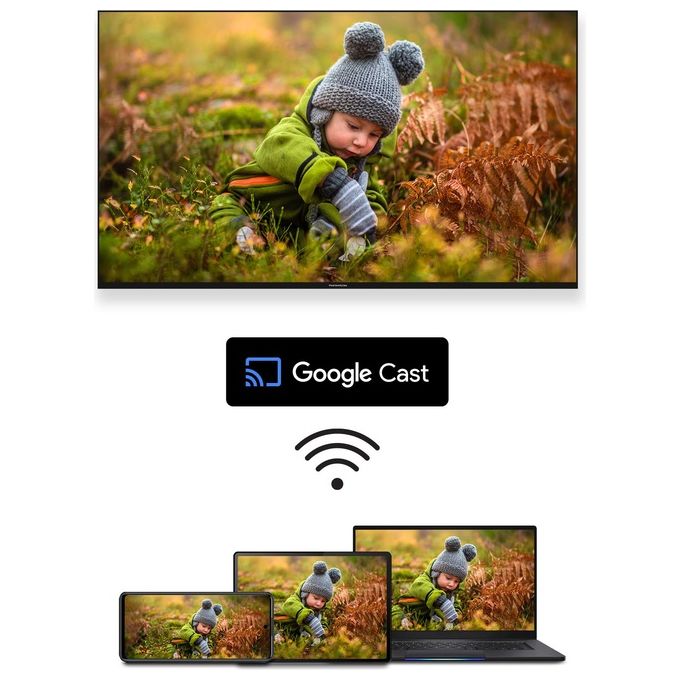 Thomson 50QG5C14 Smart TV 50'' QLED 4K Ultra HD Google TV Direct-LED Dolby Vision HDR10 Wi-Fi colore Grigio