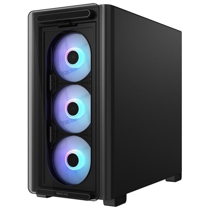 ASUS 90DC00K0-B19010 A23 PLUS TG Case PC Micro Tower con 4 Ventole ARGB Preinstallate e Pannello in Vetro Temperato colore Nero