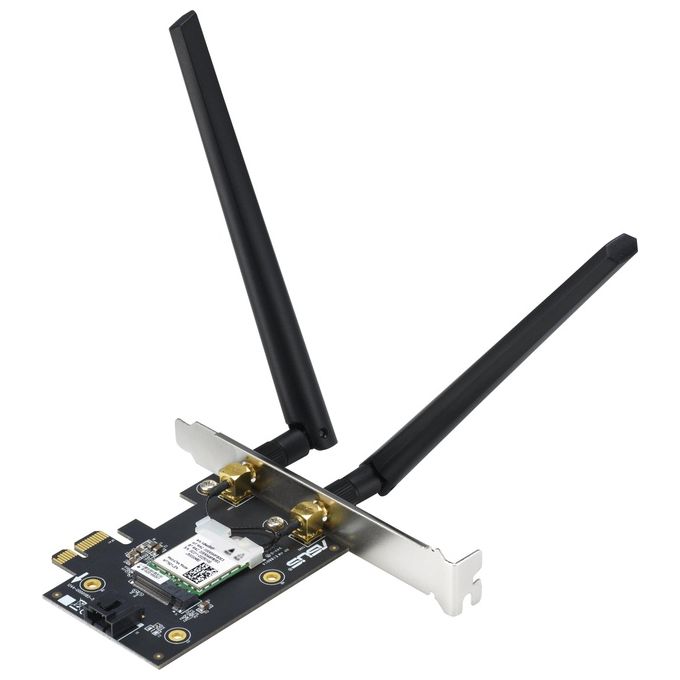 Asus PCE-AX1800 BT5.2 Scheda di Rete Interna PCIe WiFi 6 Dual Band 1775 Mbit-s Bluetooth 5.2 MU-MIMO OFDMA WPA3 colore Nero