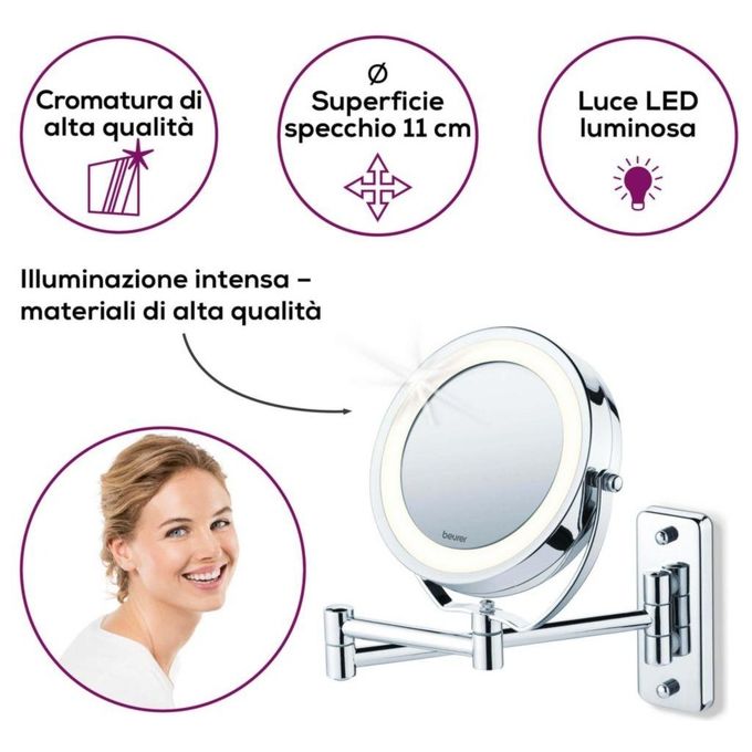 Beurer BS 59 Specchio Cosmetico Illuminato 2 in 1