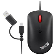 Lenovo 4Y51D20850 Mouse Ambidestro Usb Tipo-C Ottico 2400 DPI