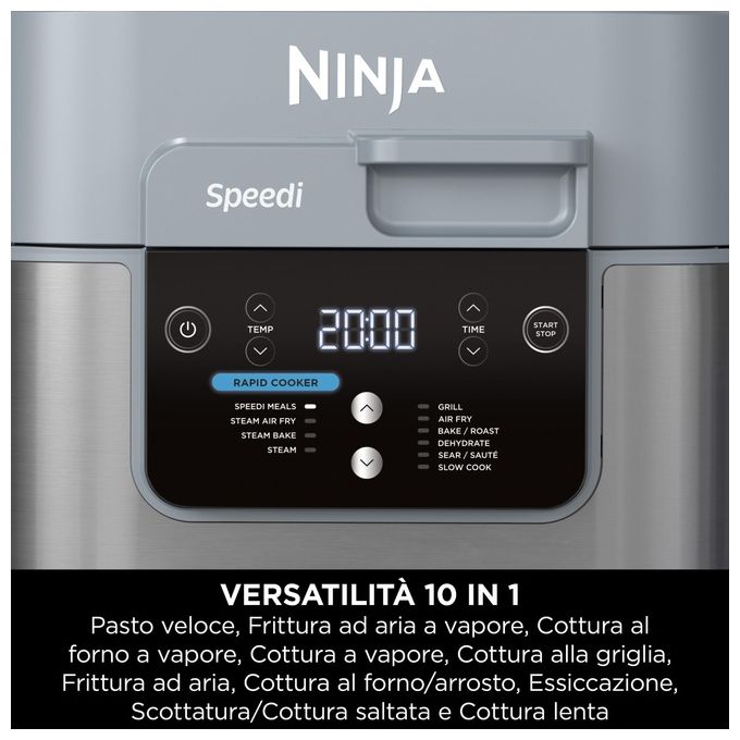 Ninja Speedi ON400EU Pentola Elettrica Rapida e Friggitrice ad Aria