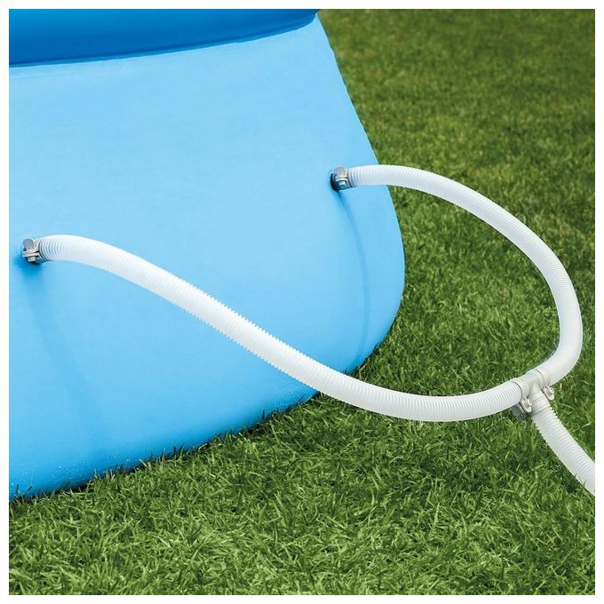 Intex 26166NP Piscina Fuori Terra Easy Set Rotonda, con Pompa Filtro 3785, Scaletta, Telo Copertura 12430, misure 457x107