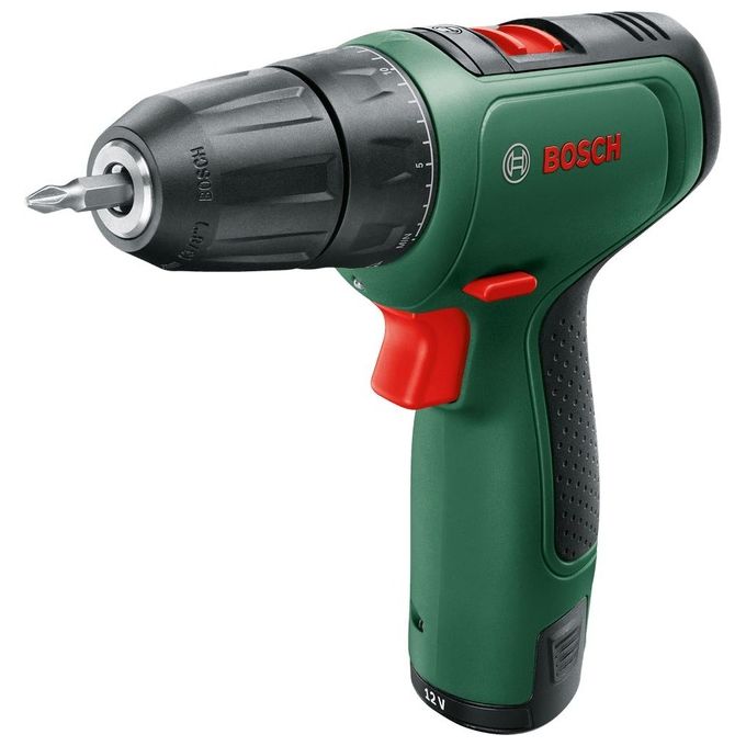 Bosch 06039D3006 EasyDrill 1200 Trapano Avvitatore a Batteria 12V 1.5Ah 30Nm 2 Marce LED colore Verde