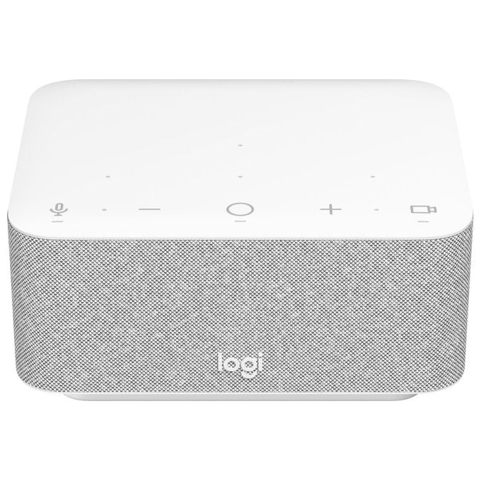 Logitech 986-000030 Logi Dock Docking Station USB-C 8 porte 4K Ultra HD 100 W altoparlanti integrati 6 microfoni beamforming colore Bianco