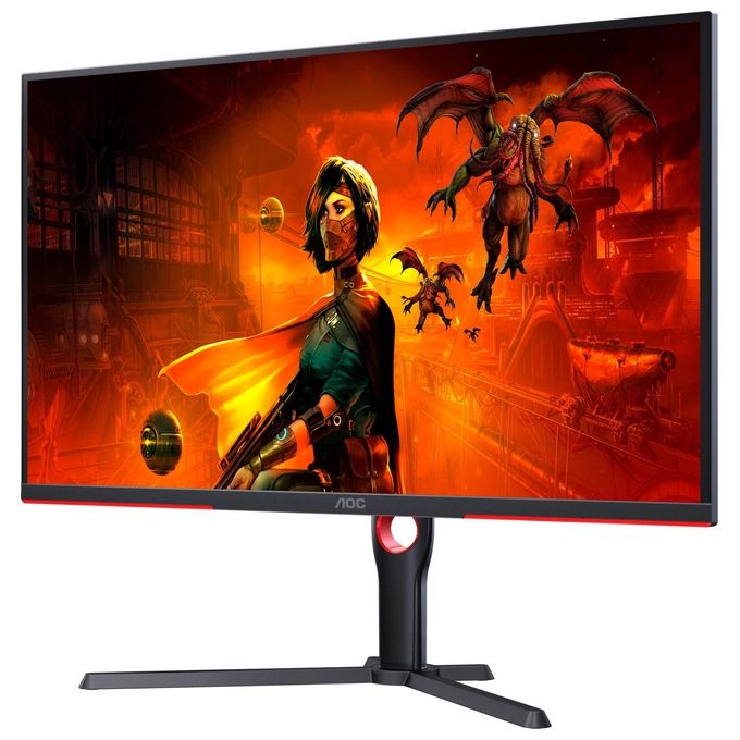 AOC AOC U32G3X-BK Monitor Gaming 31.5'' 4K Ultra HD IPS 144 Hz 1 ms GtG HDR400 colore Nero Rosso