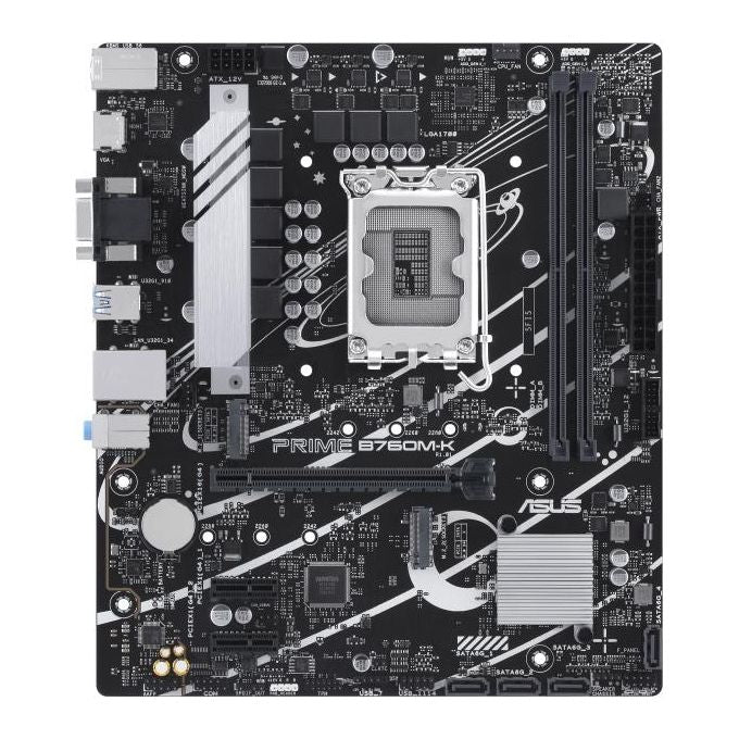 ASUS 90MB1FI0-M1EAY0 PRIME Scheda madre Intel LGA 1700 mATX DDR5 2 slot M.2 PCIe 4.0 Ethernet Realtek 2.5Gb HDMI VGA colore Nero
