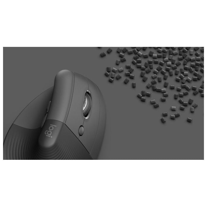 Logitech 910-006473 Lift Mouse Ergonomico Verticale Wireless Bluetooth Logi Bolt USB 4 Tasti Clic Silenziosi 4000 DPI colore Grafite