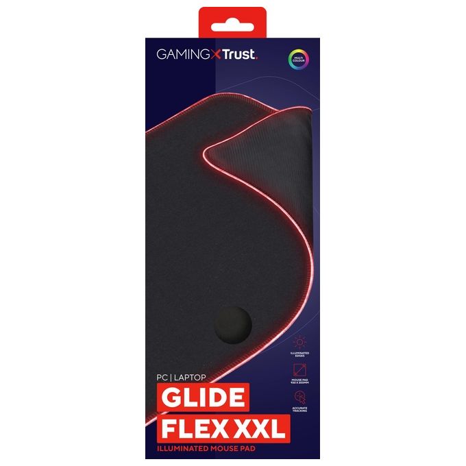 Trust GXT 764 Glide-Flex XXL RGB Tappetino per Mouse Nero