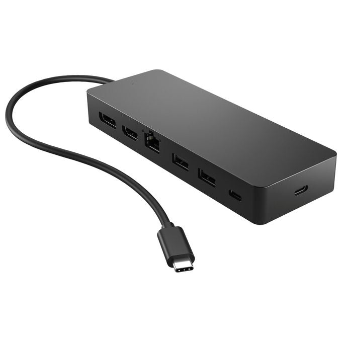 HP 50H55UT Universal USB-C Multiport Hub 7 Porte HDMI 2.0 DisplayPort 1.2 USB-A USB-C Ethernet RJ-45 Gigabit colore Nero