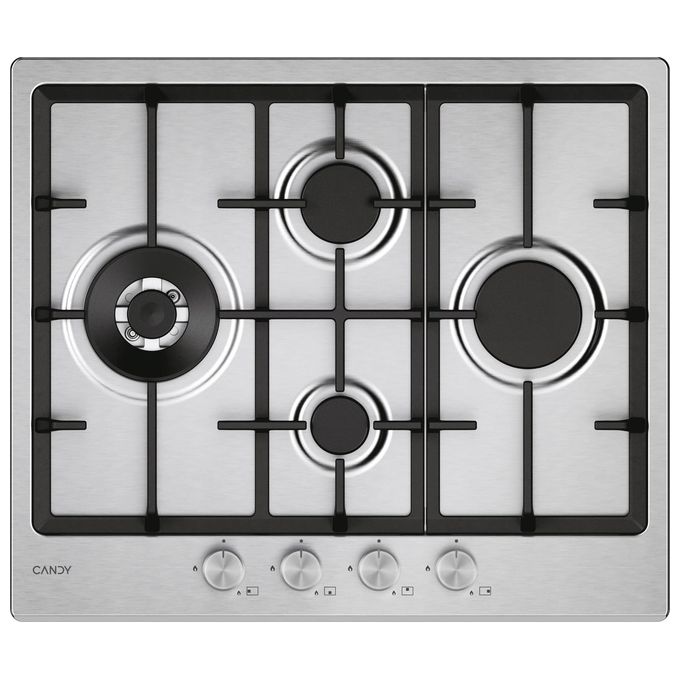 Candy 33803482 Moderna Piano cottura Gas 59.5 cm 4 Fornelli colore Acciaio inox