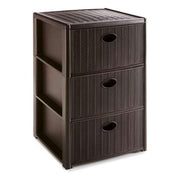 Stefanplast Cassettiera 3 Posti Elegance Moka 40x40x60cm