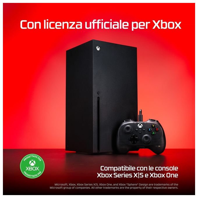 HyperX 8B1S0AA Clutch Tanto Mini Controller Gaming Cablato USB Xbox Series X-S Xbox One PC Android colore Nero