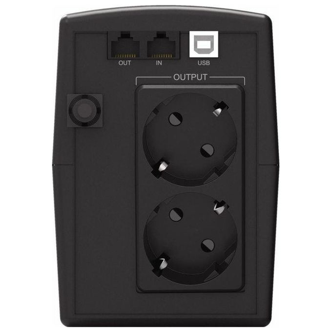 Conceptronic ZEUS07ES Gruppo di continuita' 1000VA 600W AVR Integrato 2 Prese Schuko USB HID RJ45 In Out colore Nero