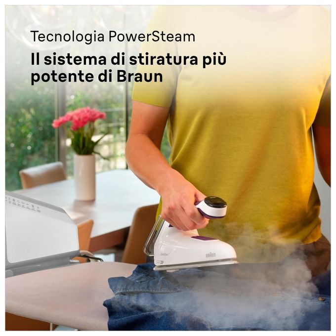 Braun IS7266VI CareStyle 7 Ferro da Stiro con Caldaia 2700 W 7,5 bar 2 L Piastra EloxalPlus FreeGlide 3D colore Viola