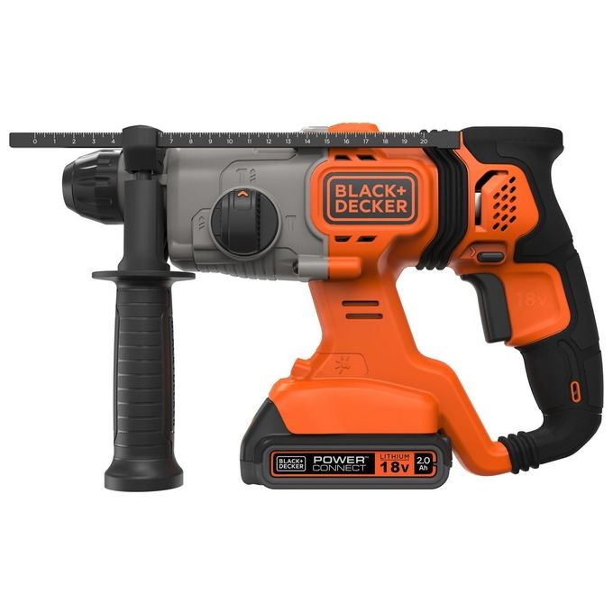 BlackandDecker BCD900D1S-QW Tassellatore SDS-Plus a Batteria 18V 2Ah 1.2J 3 Modalita' Luce LED colore Nero