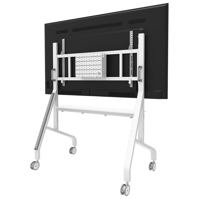 Neomounts FL50-575WH1 Carrello TV Mobile Altezza Regolabile 129-139 cm Capacita' 125 Kg VESA 100x100-1100x600 mm colore Bianco