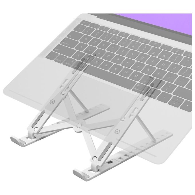 Celly Portable Magic Stand Holder Supporto per Tablet o Notebook Bianco