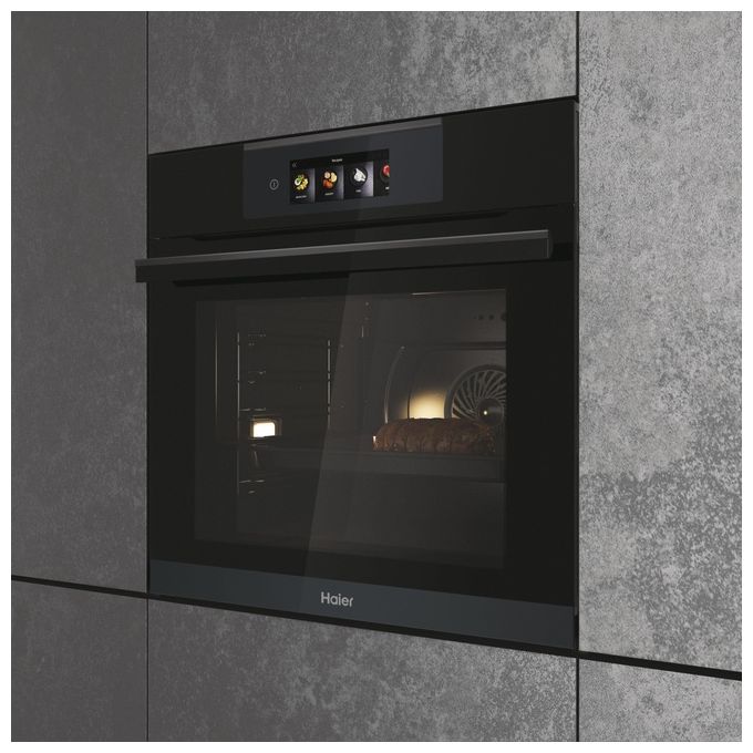 Haier HWO60SM6T9BH Forno da incasso I-Touch Serie 6 Multi-level 70 Litri Pirolitico 14 Funzioni Classe A Nero