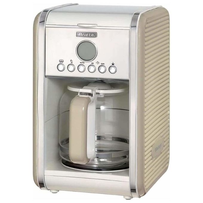 Ariete Macchina Caffe Americano 12 Tazze Caraffa in Vetro 2000W Beige