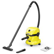 Kärcher 1.628-500.0 WD 2-18 Aspirapolvere Solidi e Liquidi a Batteria 18V 12 L autonomia 20 min colore Nero Giallo