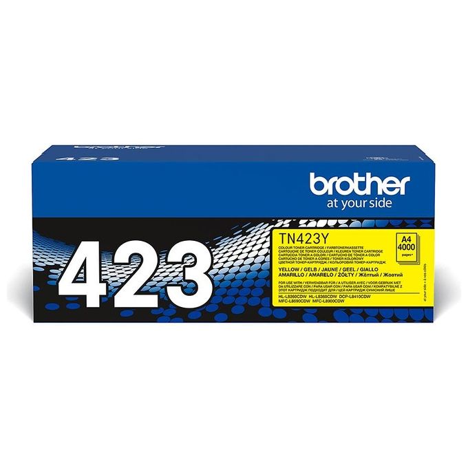 Brother TN423Y Toner Giallo 4.000pg per Hl-l8260cdw-l8360cdw-dcp-l8410cdw MFC-l8690cdw-l8900cdw