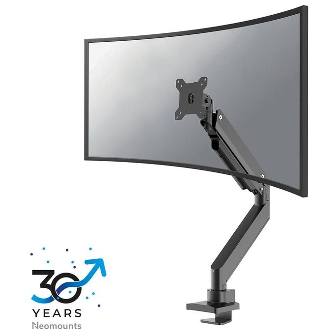 Neomounts NM-D775BLACKPLUS Braccio per Monitor 10-49'' con Molla a Gas Regolabile in Altezza e Rotazione 360° colore Nero