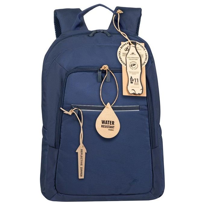 RivaCase 7561 Alpendorf Zaino per Notebook fino a 16'' Resistente all'acqua in RPET Poliestere Riciclato colore Blu Scuro
