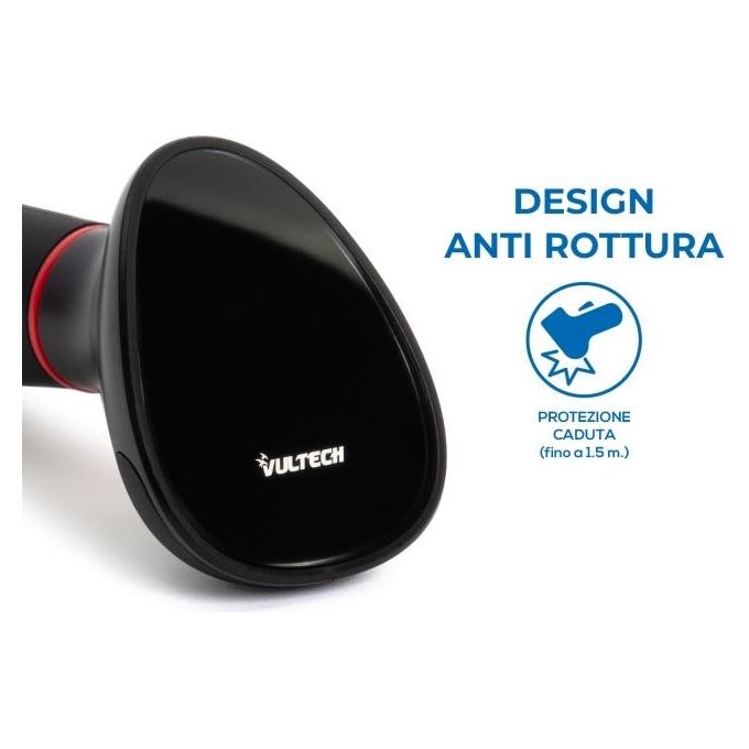 Vultech BC-07M Lettore di codici a barre portatile 1D 2D USB sensore CMOS 640x480 colore Nero