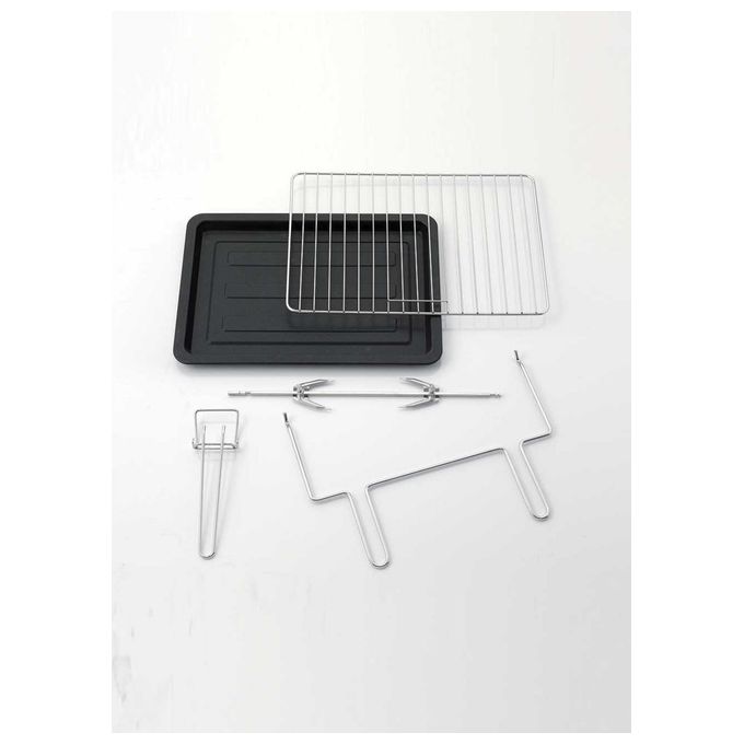 Ariete 986 Bon Cuisine 450 - Fornetto Elettrico 45 Lt con girarrosto. Funzione statica e ventilata. 6 modalita' di cottura. Timer fino a 60 min. Temp max 230°