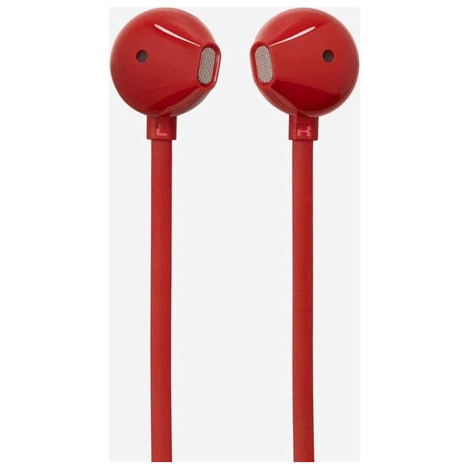 JBL Tune 305 C Auricolari USB-C ad Alta Risoluzione Audio con Cavo Piatto Antigroviglio Comando a 3 Tasti Bassi Profondi Pure Bass Rosso