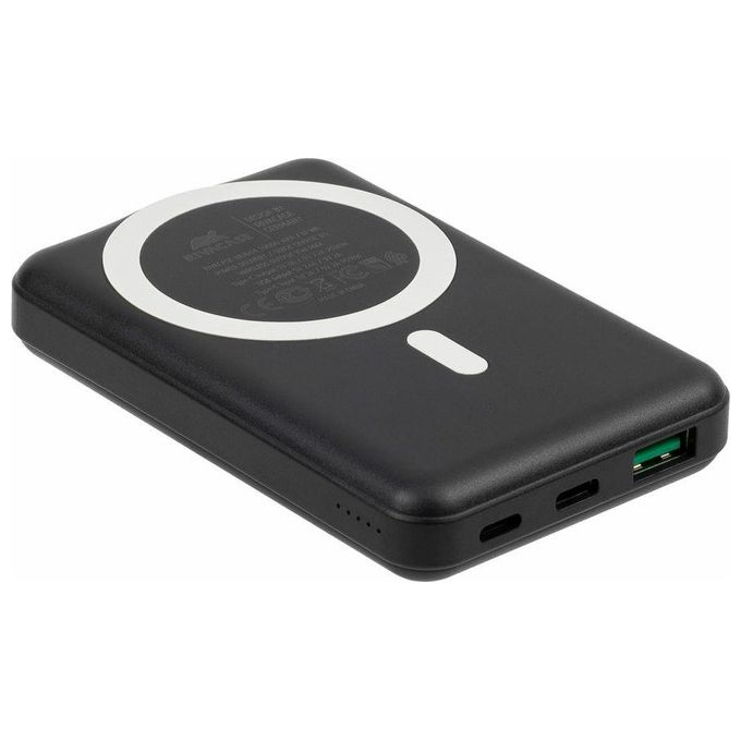 Rivacase VA2604 Power Bank MagSafe 10000 mAh Wireless Qi 15W QC PD 20W con Supporto Pieghevole