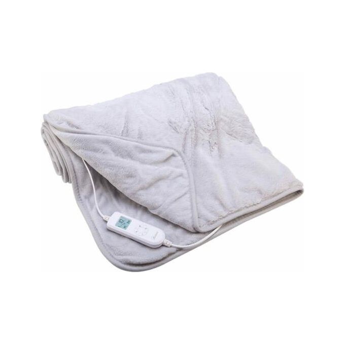 Ardes AR4O180 Fluffy Termocoperta Elettrica Singola 10 Livelli di Temperatura Display LCD Spegnimento Automatico 180x130 cm colore Grigio