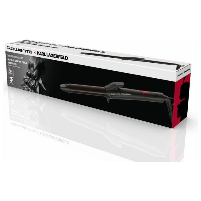 Rowenta CF321L X Karl Lagerfeld Arricciacapelli 25 mm 47 W Ceramica Tormalina 200°C colore Nero Rosso