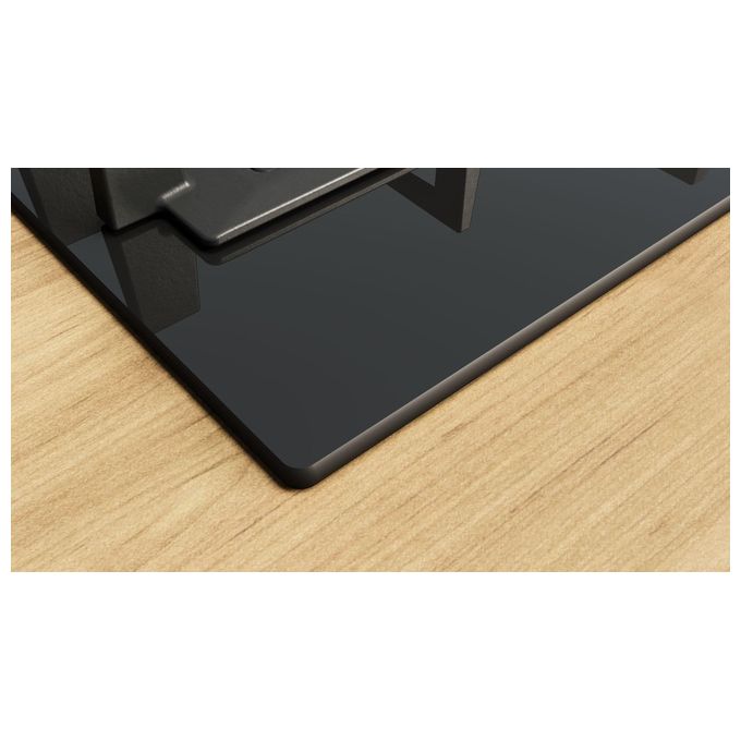 Bosch PNP6B6K40 Serie 4 Piano cottura a gas 60 cm 4 fuochi vetro temperato griglie ghisa accensione elettronica colore Nero