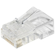 Link confezione 100 connettori 8 poli cat 5e utp non schermato rj45 per cavo solido