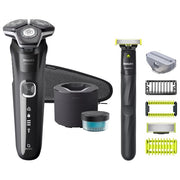 Philips S5898-79 Shaver Series 5000 Rasoio elettrico rotativo Wet and Dry 3 testine autonomia 60 min colore Cromo
