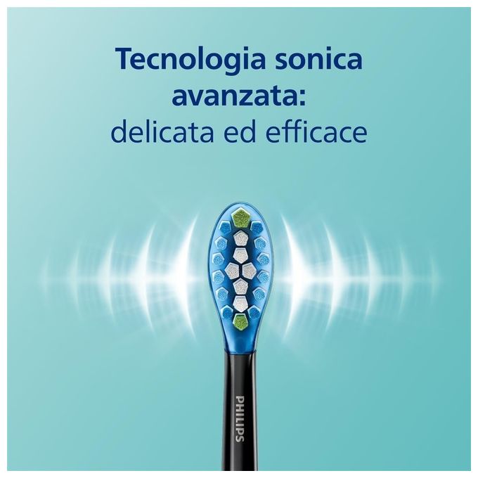 Philips HX991454 Sonicare DiamondClean 9000 Spazzolino elettrico sonico 4 modalita' timer autonomia 2 settimane confezione doppia colore Nero