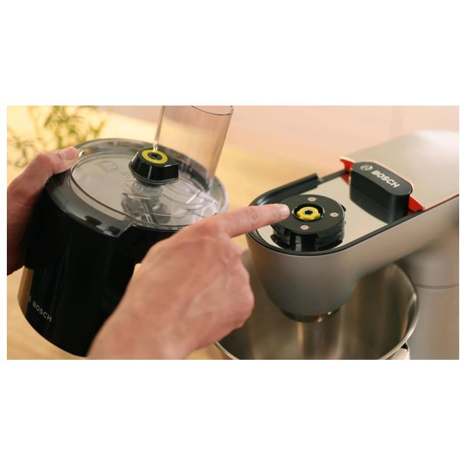 Bosch MUZS68VL Set di attacchi per miscelare e lavorare prodotti alimentari con 5 dischi in acciaio inox colore Nero Trasparente