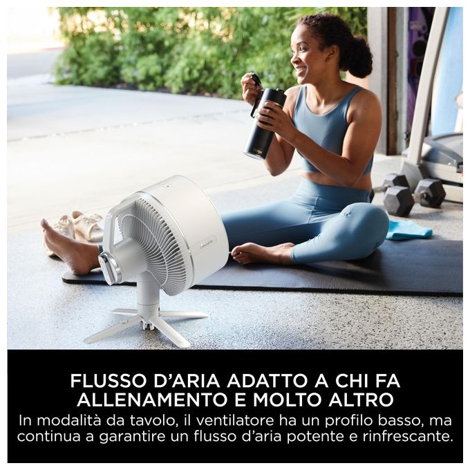 Shark FA220EU FlexBreeze Ventilatore 12 in 1 con e senza filo 5 velocita' 1600 m³-h autonomia 24 h colore Bianco