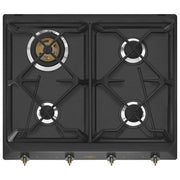 Smeg SRV864AOGH Piano Cottura a Gas 4 Zone Griglie in Ghisa Estetica Coloniale 60 cm Antracite
