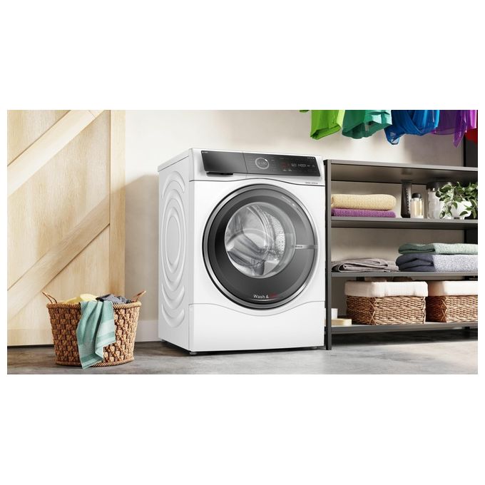 Bosch WNC254A0IT Serie 8 Lavasciuga 10.5-6 Kg 1400 rpm Classe D Iron Assist i-DOS Wi-Fi (85x60x62 cm) colore Bianco